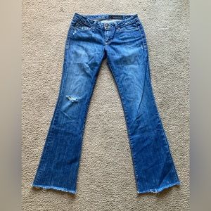 Low rise bootcut jeans